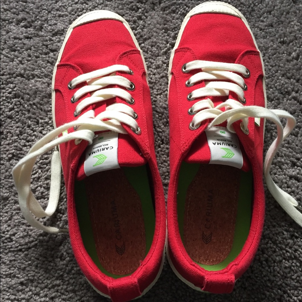 Cariuma red sneakers